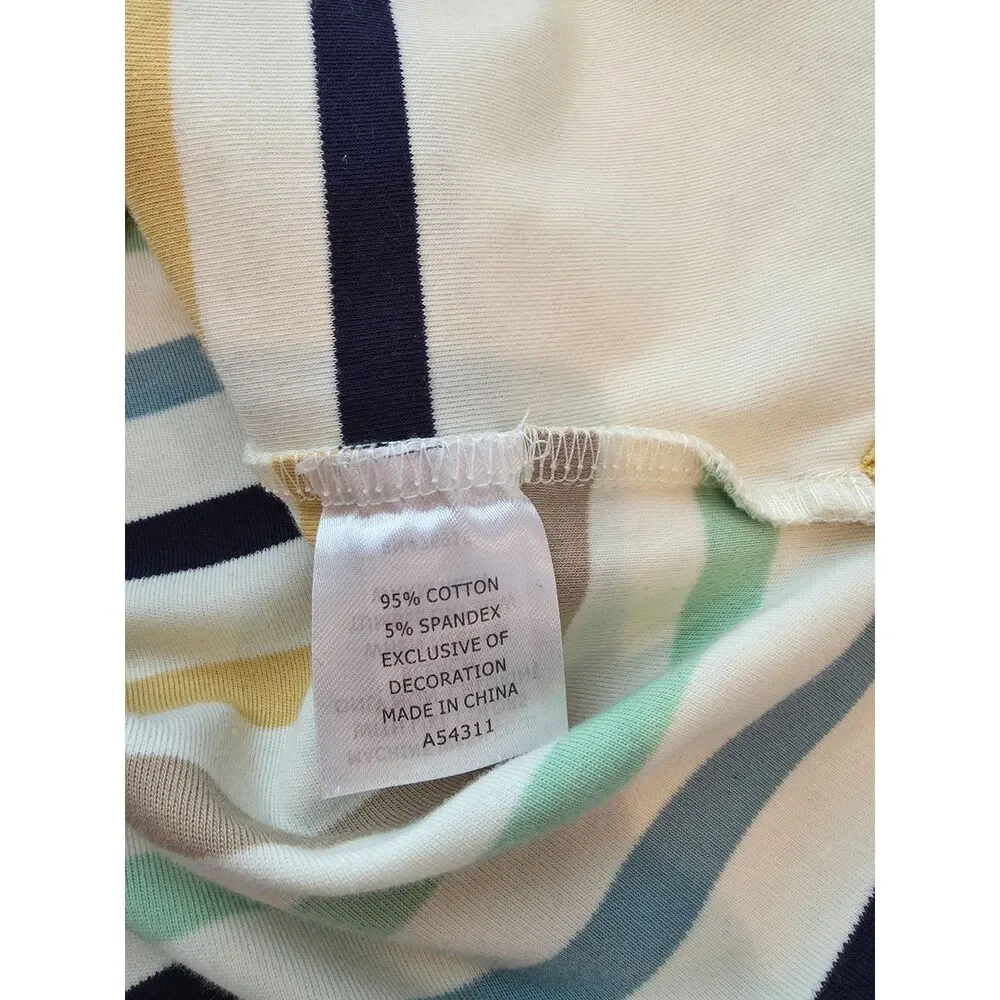 Appleseeds Striped Quarter Zip MD Cabincore  Preppy Coastal Fisherman Yuppie